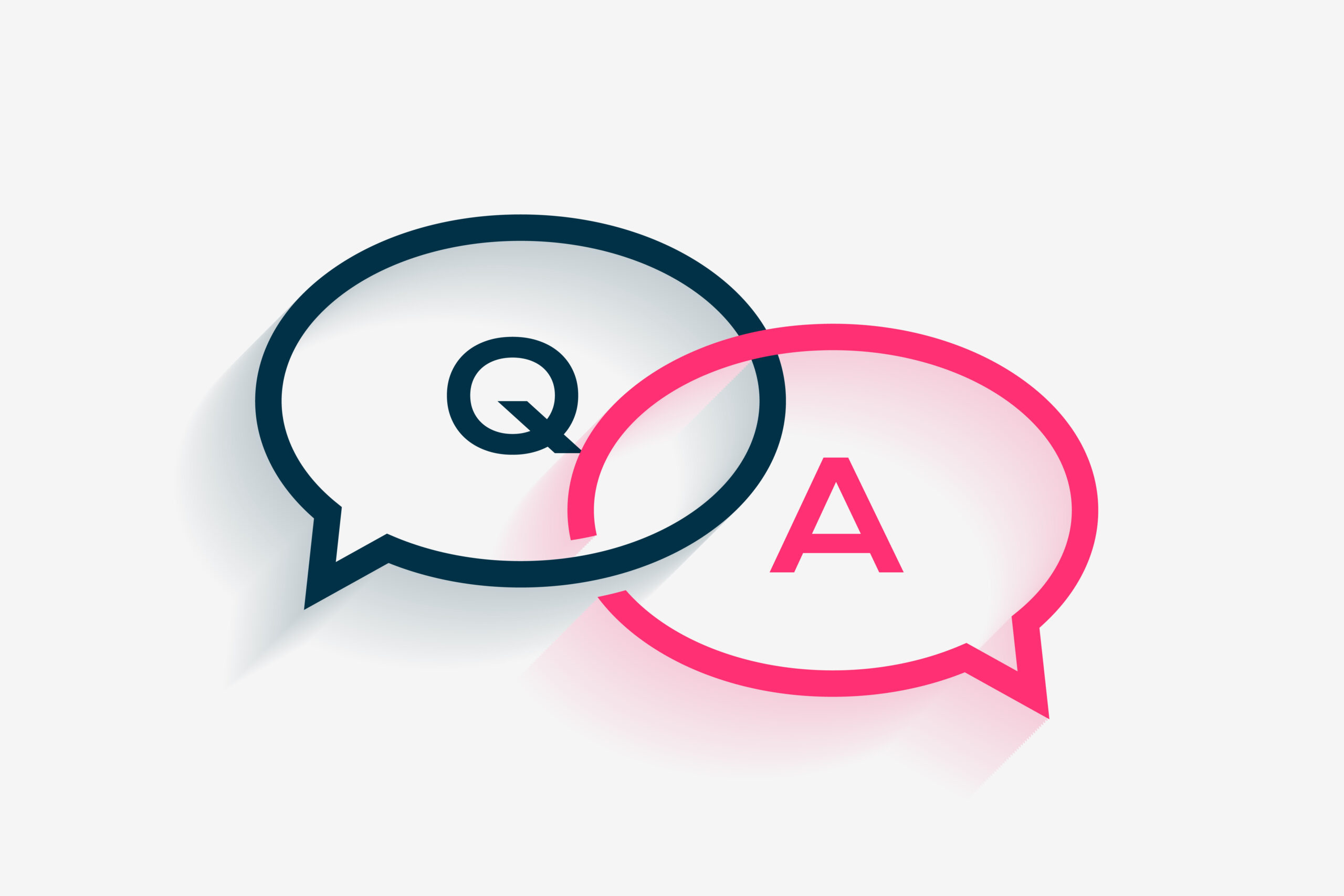 Grafik mit zwei Sprechblasen für ein Sexpositiv Q&A – Fragen und Antworten zu Sexpositivität und Events von sexpositiv.events.